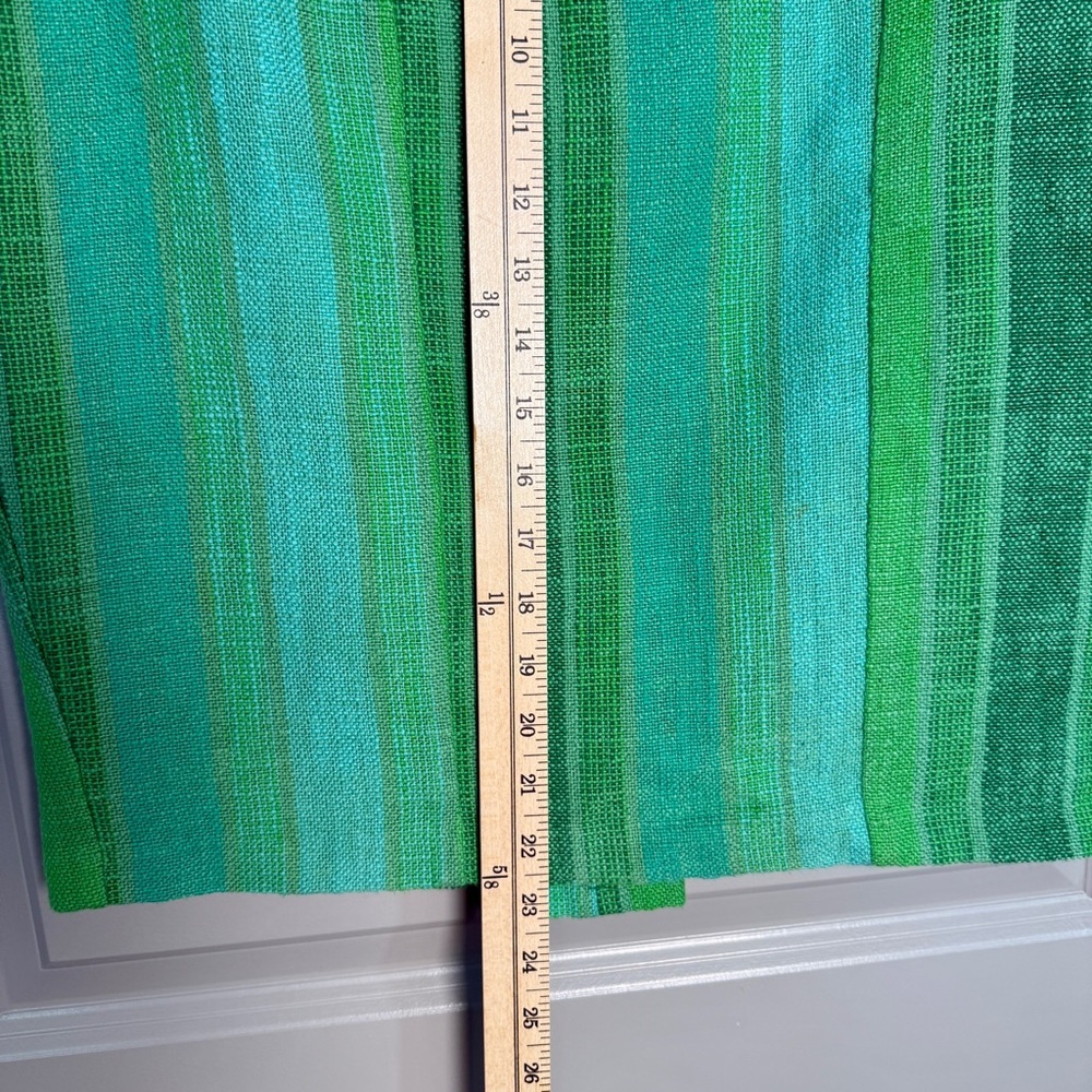 Anthropologie Eva Franco Green Ombre Stripe Classic Pencil Skirt Size 12 - Picture 7 of 9